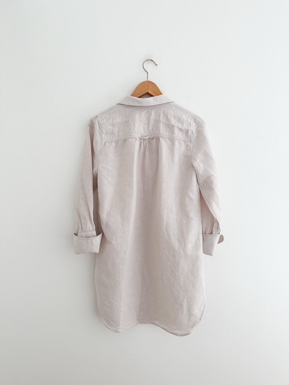 J. Crew Light Beige Button-Down Linen Shirt - Picture 3 of 7